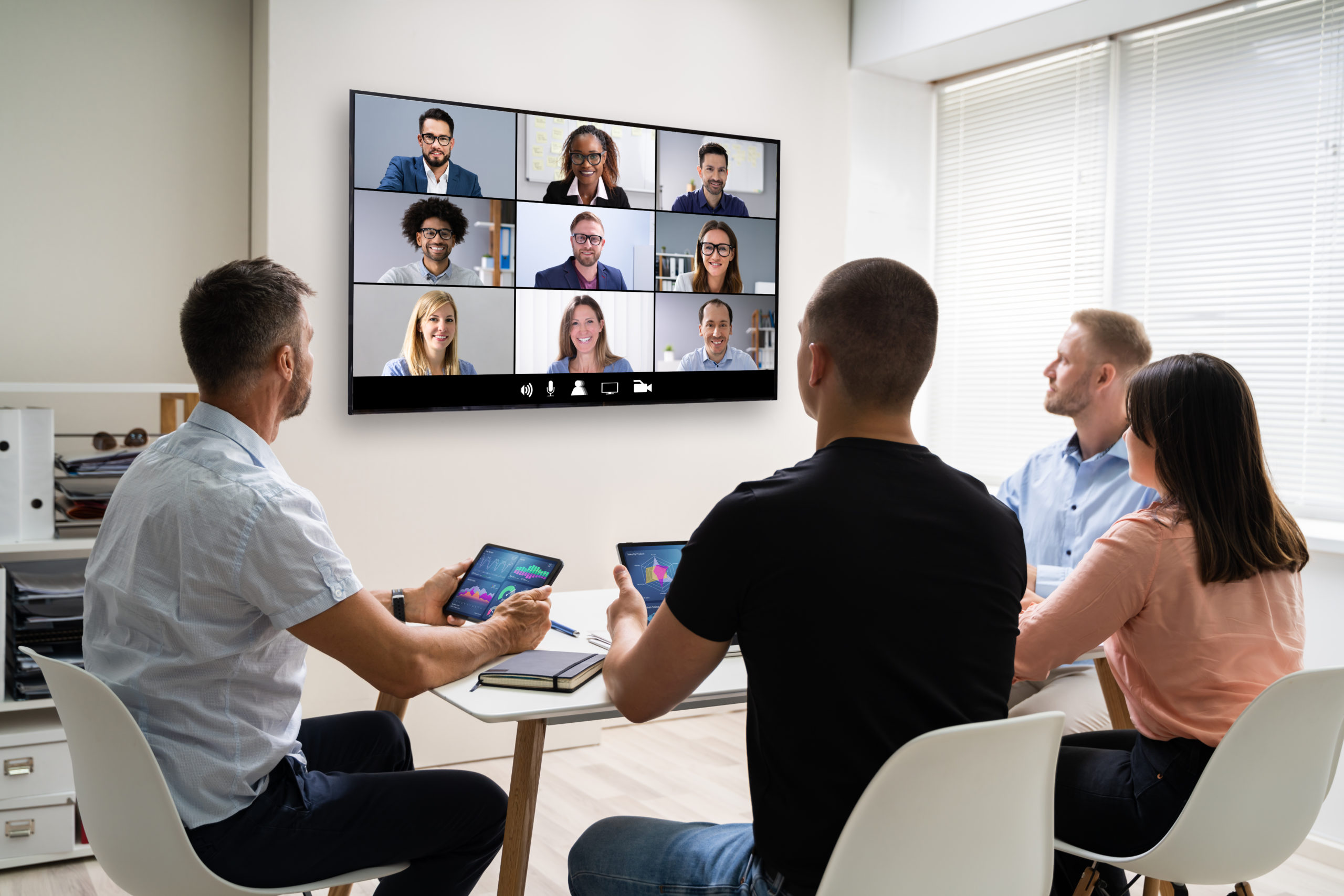 Online Video Conference Training Business Meeting In Office